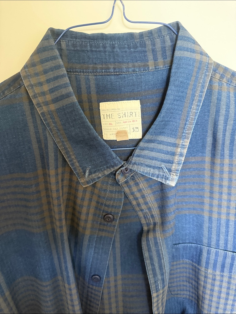 The Shirt Blue Plaid Button-Up